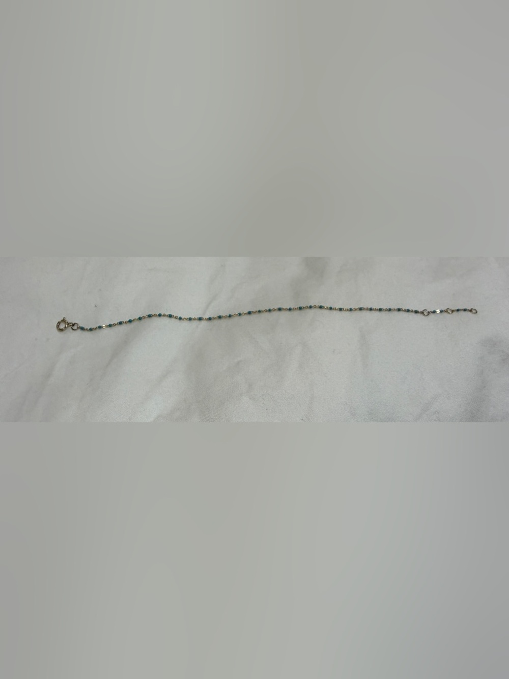 Gold Tone and Blue Enamel Bracelet